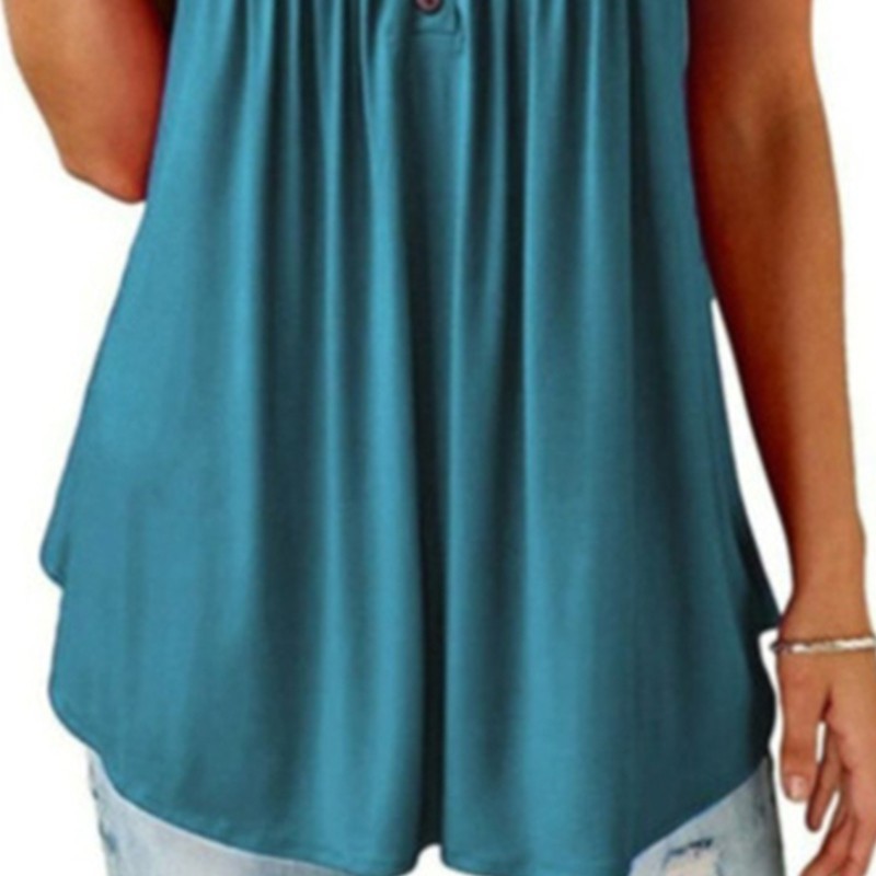 Cozy Women's Plain Sleeveless Shirred Tanks | BigBuy360 - bigbuy360.vn