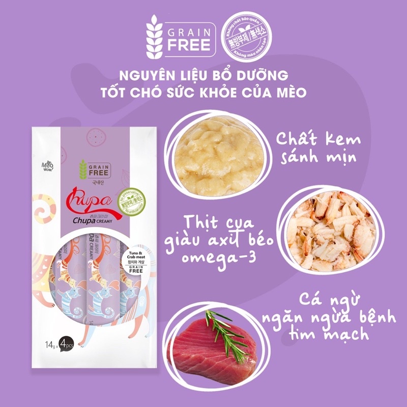 Súp thưởng Chupa Creamy cho mèo