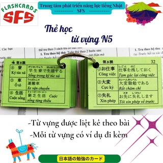 Thẻ từ vựng N5 , thẻ tiếng nhật