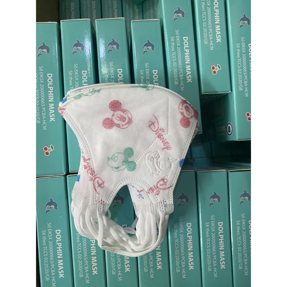 Khẩu trang 3D em bé Dolphin 2 - 6 tuổi