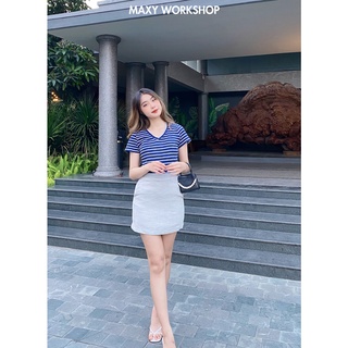 Áo thun cổ tim V neck basic tee Maxy Workshop