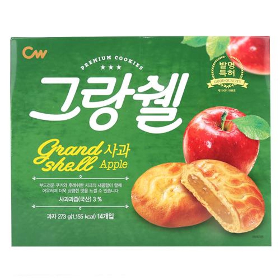 Bánh quy Táo, Grand Shell Aplle-Hàn Quốc, hộp (234g)