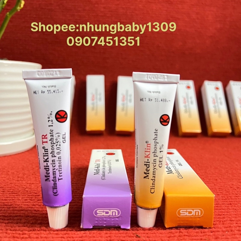 Clindamycin phosphate 1.2%, tretinoin 0.025% xoá mụn đầu đen