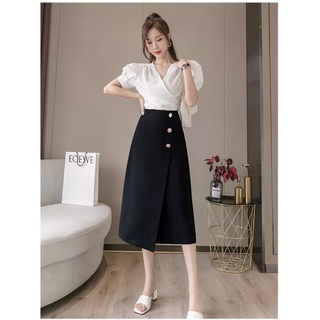 [HCM]Chân Váy Dài Chữ A Phối Nút Stella ❣️[Giá gốc tận xưởng]