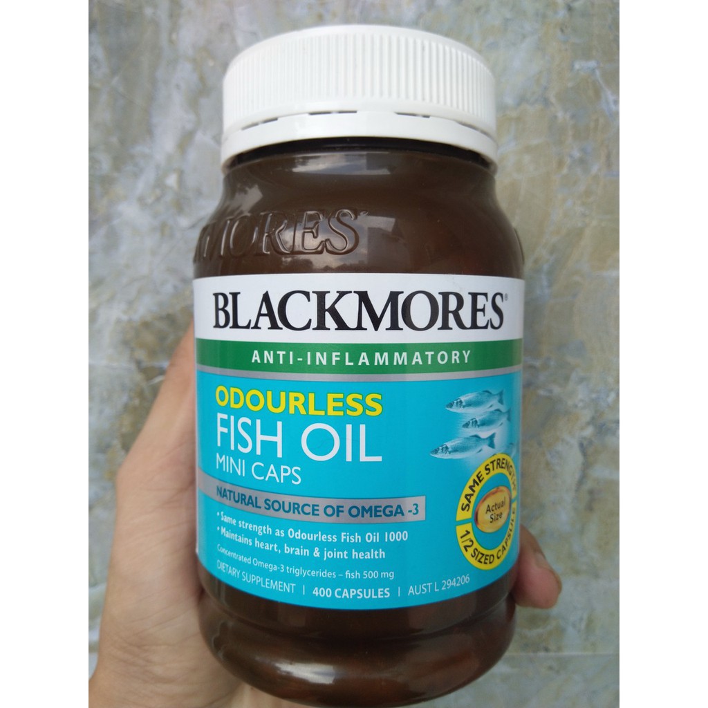 GIẢM GIÁ  Dầu cá không mùi Blackmores Odourless Fish Oil 400 Viên Mini Capsules ***