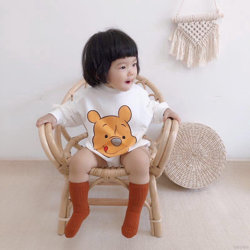 Jumpsuit Dệt Kim Hoạ Tiết Hoạt Hình Cho Bé 0-24 Tháng Tuổi