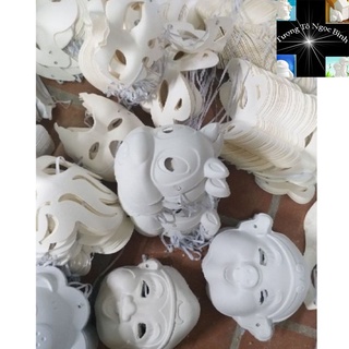 Mặt nạ giấy bồi combo 36 chiếc mặt nạ trắng để tô màu halloween,trung thu,các lớp sáng tạo,mỹ thuật cho trẻ