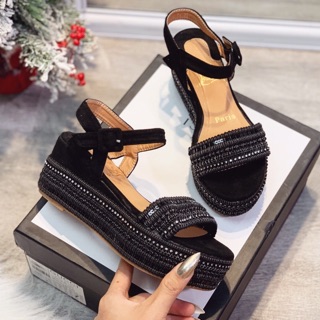 Sandal xuồng Lbt 5p thổ cẩm quai co dãn fullbox cao cấp
