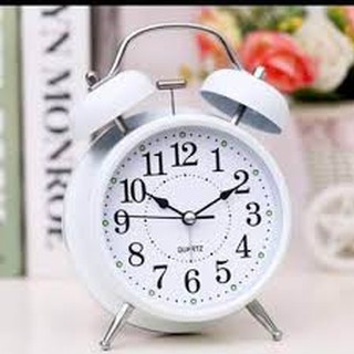 ĐỒNG HỒ BÁO THỨC CHUÔNG REO (LỚN) -Có đèn led-MÀU TRẮNG