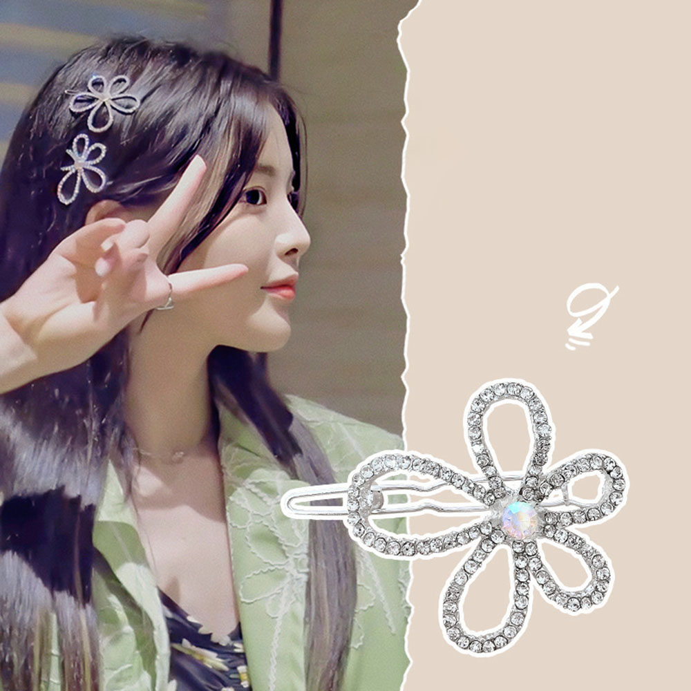 Kẹp Tóc Hình Hoa Đính Đá Phong Cách Retro Dành Cho Nữ