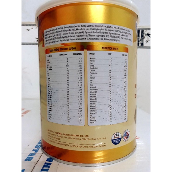 Sữa bột Glusure Lifenutri USA CARE A+ lon 900 gram