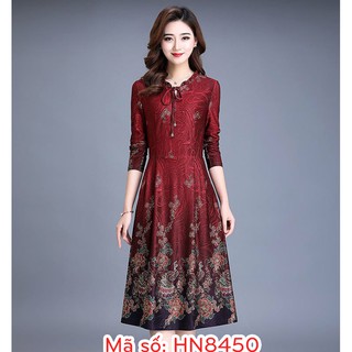 ⚡️ có đủ size ⚡️#HN8450 ĐẦM XÒE GẤM QUÝ BÀ TRUNG NIÊN HỌA TIẾT SANG TRỌNG - HÀNG NHẬP