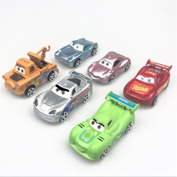 Phụ kiện trang trí bánh sinh nhật bánh kem - SET 6 XE Ô TÔ CẢNH SÁT nhựa