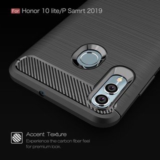 Ốp Honor 10 Lite chống shock vân xước fiber cacbon MÀU ĐEN