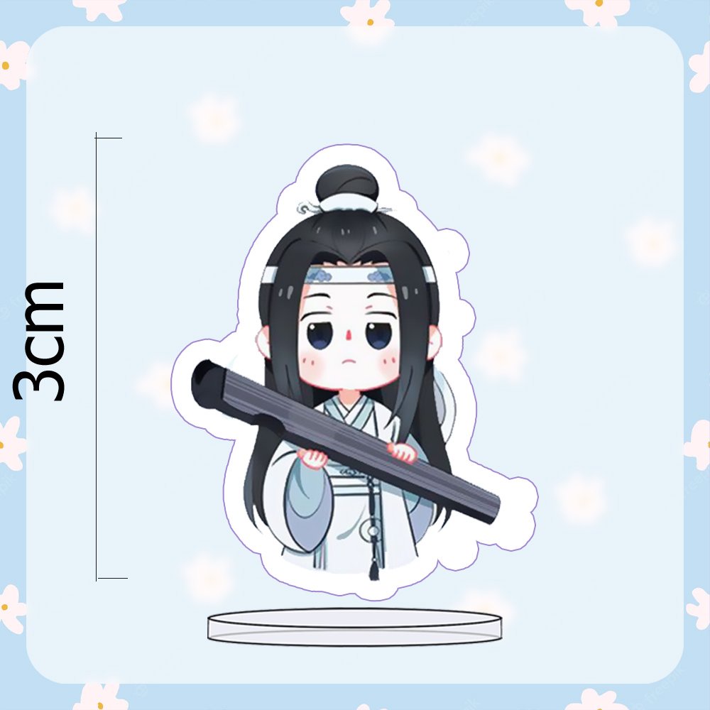 Standee mini 3cm x móc khóa Ma đạo tổ sư Thiên quan tứ phúc Hệ thống tự cứu ver chibi đứng acrylic anime mica mô hình