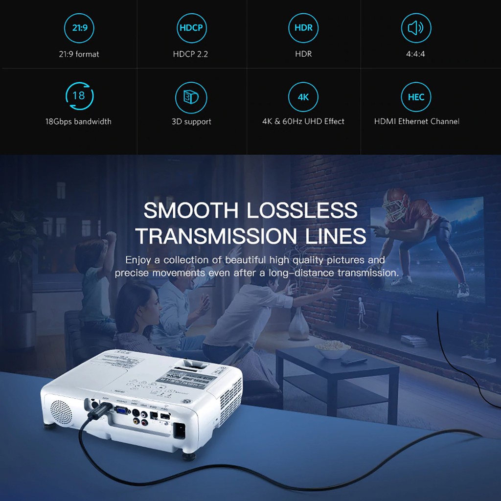 Cáp HDMI 2.0 Sợi Quang Dài 20M Chính Hãng UGREEN HD132 Cao Cấp