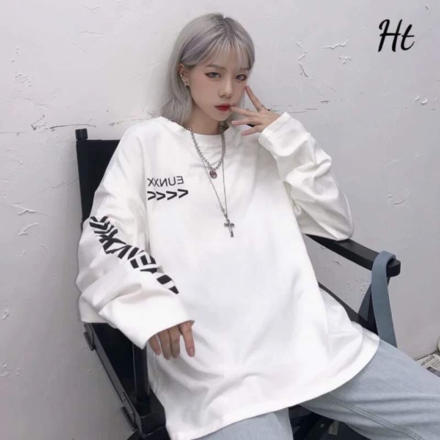 Áo mũi tên in tay da cá H2Q877