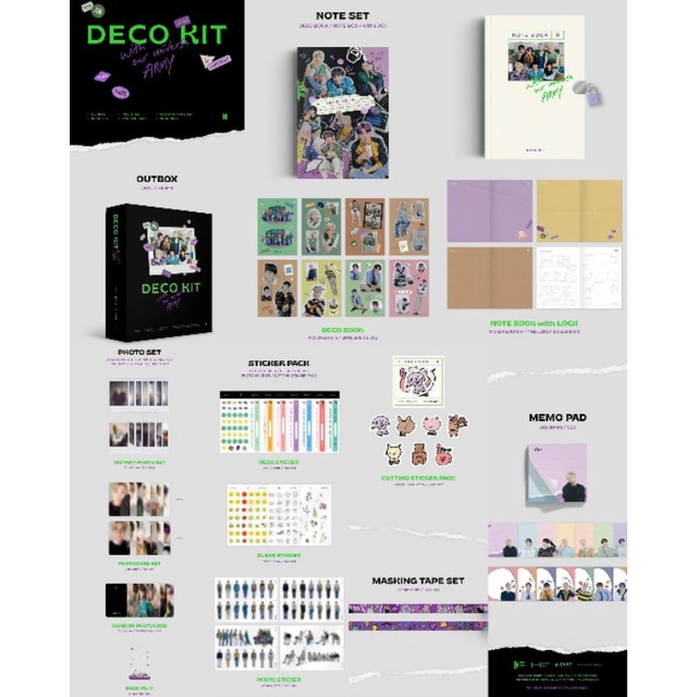 SHARE BTS DECO KIT - with OUR UNIVERSE ARMY | BỘ ẢNH LẺ TRONG DECO KIT BTS (Hàng off, có sẵn)