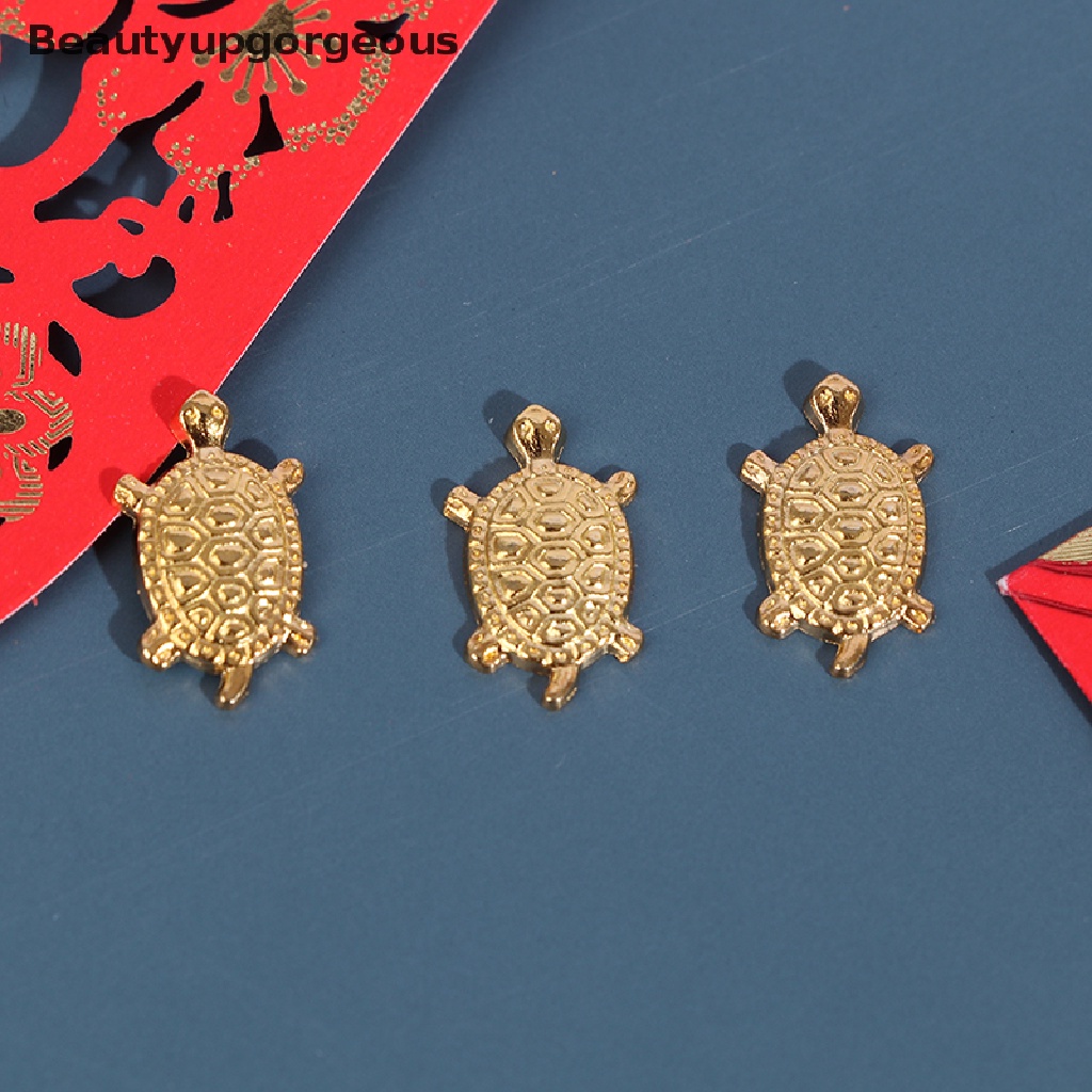 Đẹp Mắt|Set 10 Chú Rùa May Mắn Màu Vàng May Mắn Phong Thủy Nhật Bản