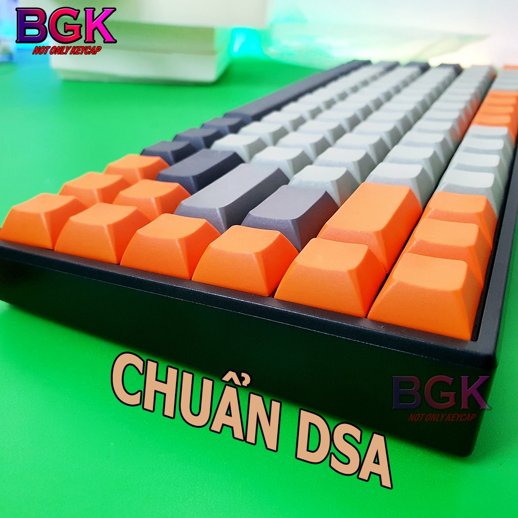 Bộ Keycap DSA PBT Blank 117 phím không in ký tự layout 96,98 đến 104,108 Chất liệu PBT dày không xuyên LED
