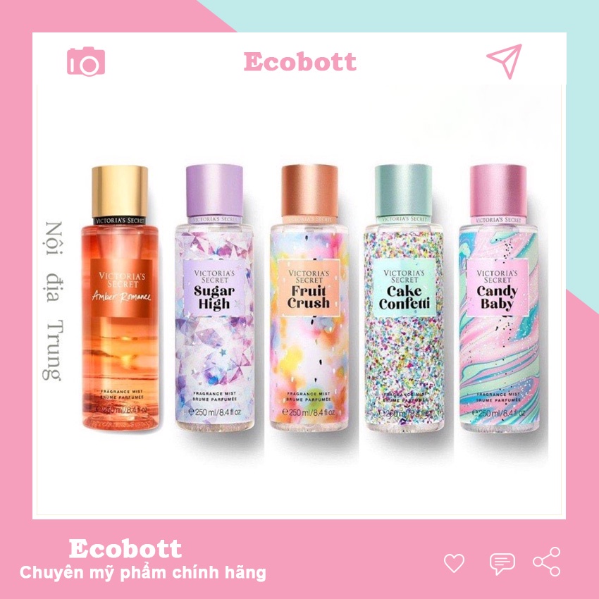 Xịt thơm toàn thân body mist victoria's secret 250ml lưu hương thơm lâu giá rẻ ECOBOTT