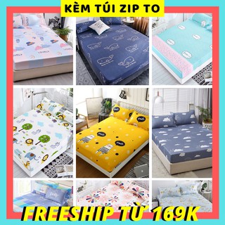 [Kèm DEAL 0đ] Bộ Ga Giường Vỏ Gối Poly Cotton 1m2/ 1m5/ 1m8/ 2m