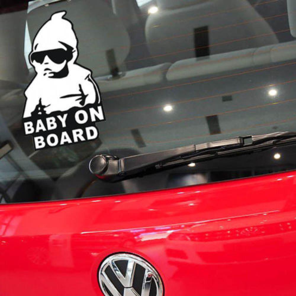 Hình dán em bé trên xe hài hước trang trí xe hơi | BigBuy360 - bigbuy360.vn