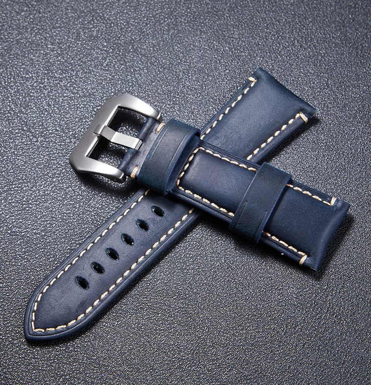 Dây Da Khóa Kim Loại Cho Đồng Hồ Đeo Tay 22mm 24mm 26mm