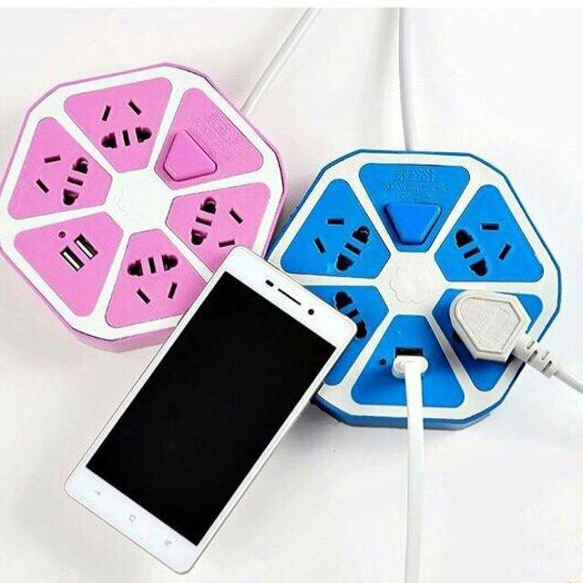 Ổ CẮM ĐIỆN THÔNG MINH - CHỐNG GIẬT - 6 CỔNG -3 CỔNG USB