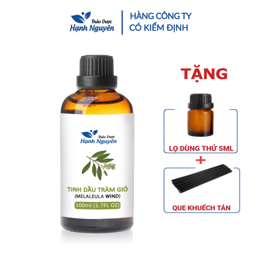 Tinh dầu Tràm nguyên chất 100ml, giữ ấm cho bé, đuổi muỗi, côn trùng - Thảo dược Hạnh Nguyên