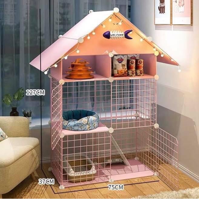 Combo chuồng Mèo 2 Tầng tự lắp ghép nhiều mẫu mã , màu sắc lựa chọn .