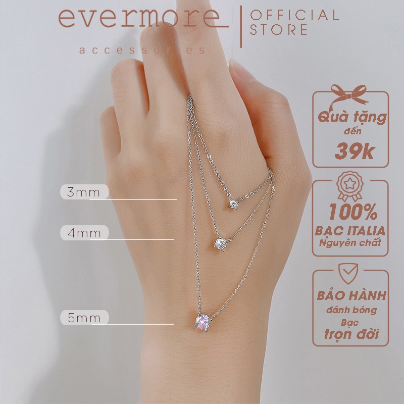 Dây chuyền bạc EVERMORE, vòng cổ bạc 925 Inner ME - minimalist, thanh lịch - D041