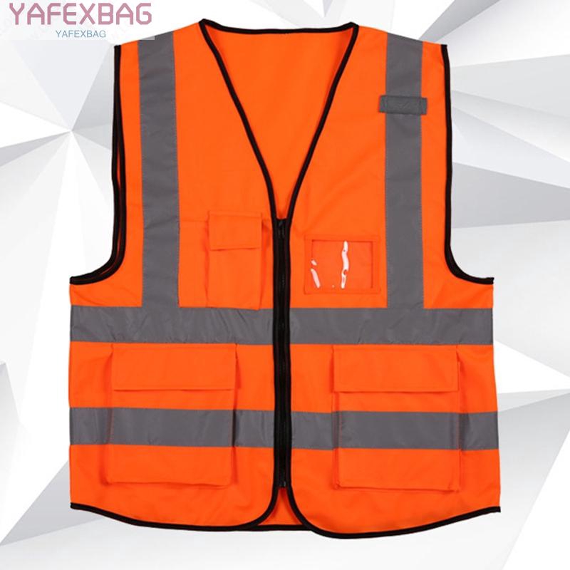 Safety Vest Reflective Jacket Security Waistcoat Warp Worker Driver Bikers Vest