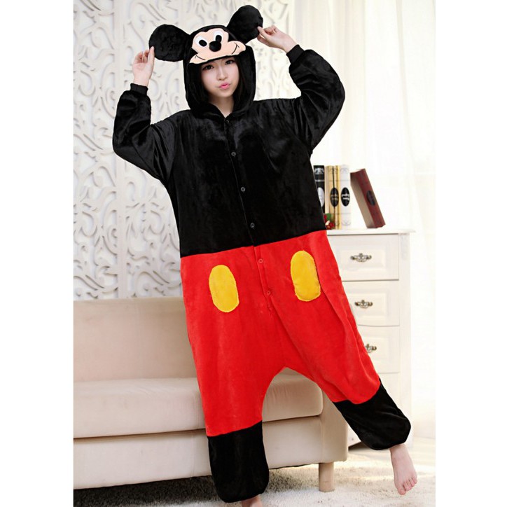 Kigurumi Bộ Đồ Ngủ Liền Thân Hóa Trang Chuột Linh Vật Anime Dễ Thương Cho Nữ