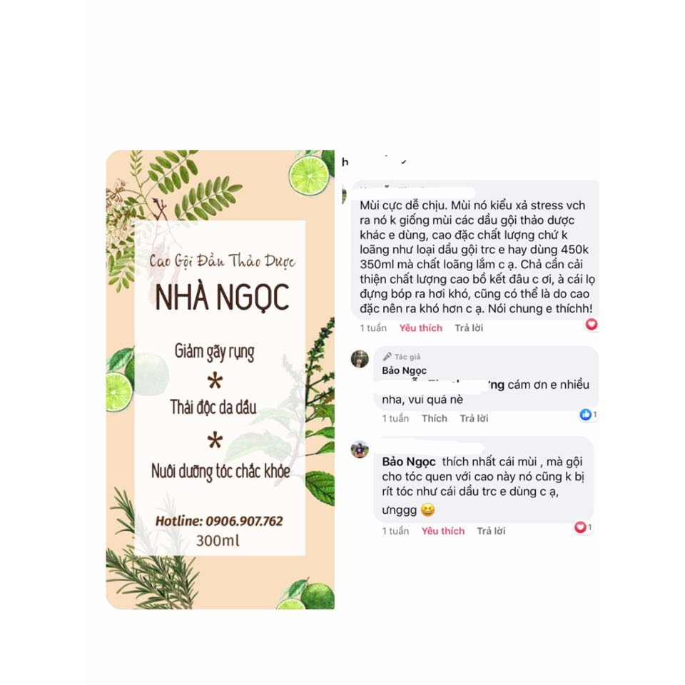 Dầu gội bồ kết thảo dược Nhà Ngọc 300ml - 500ml | BigBuy360 - bigbuy360.vn