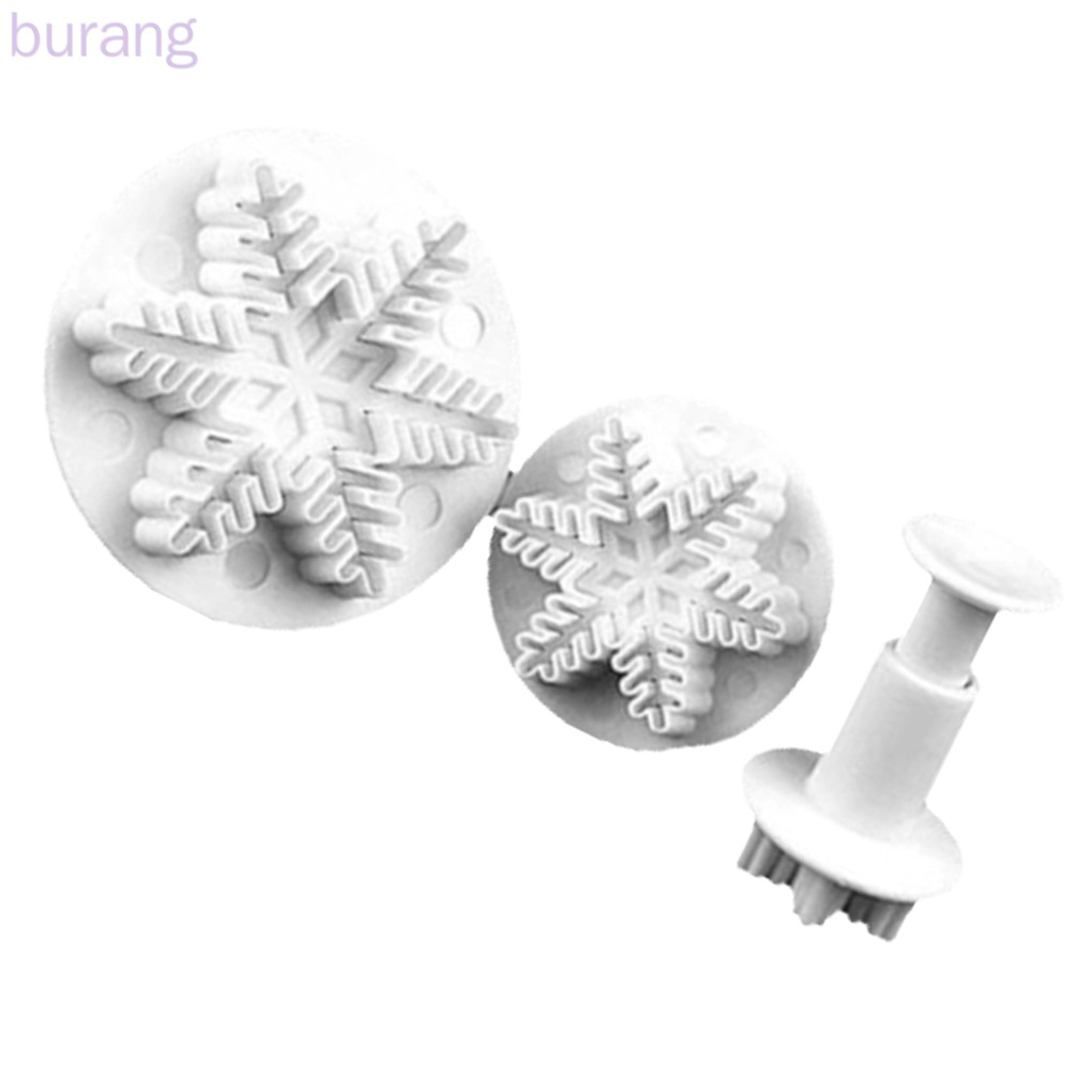 Set 3 Khuôn Cắt Tạo Hình Hoa Tuyết Trang Trí Bánh
