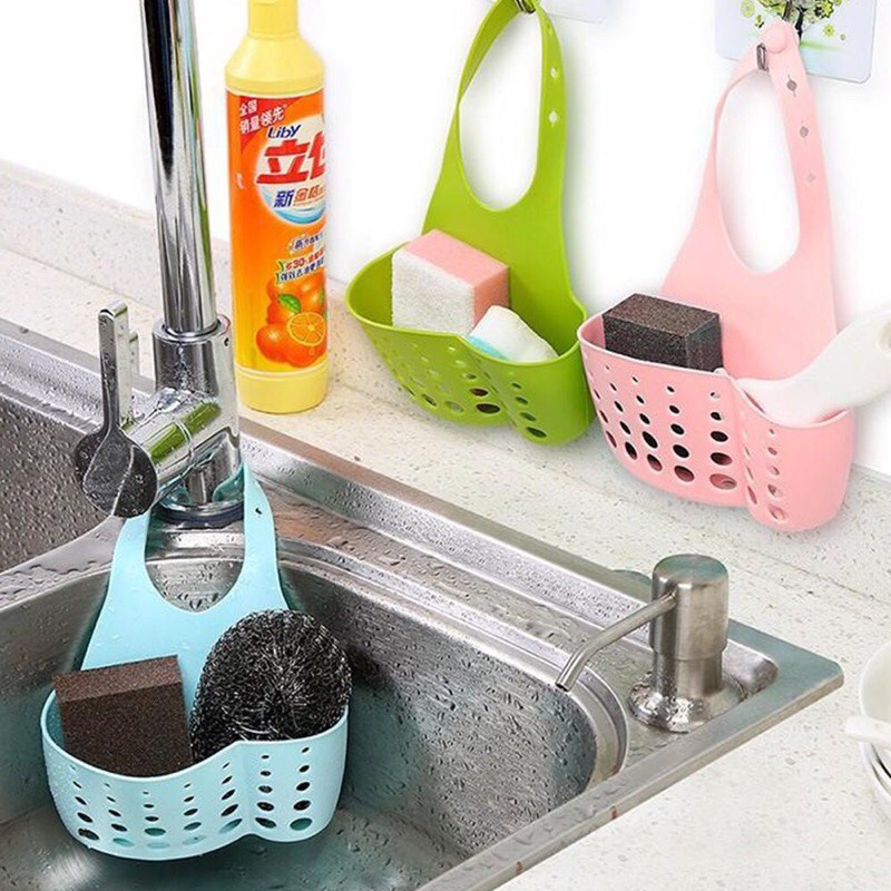 Giỏ Silicon Treo Vòi Nước, Treo Giẻ Rửa Bát Silicon