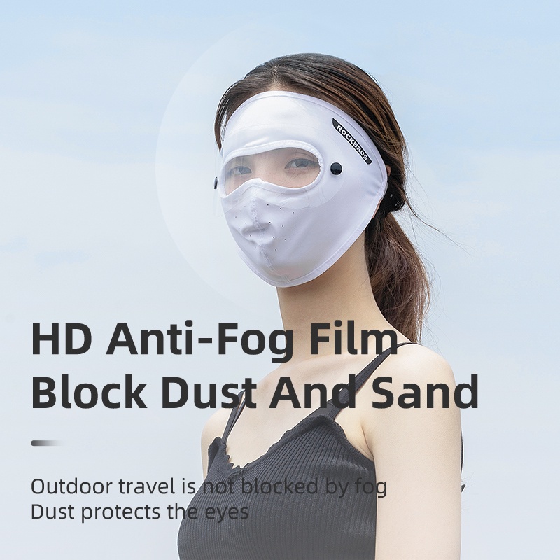 Rockbros Khẩu Trang Chống Nắng Chống Tia UV Bằng Lụa Mát Thoáng Khí Dành Cho Nam Và Nữ