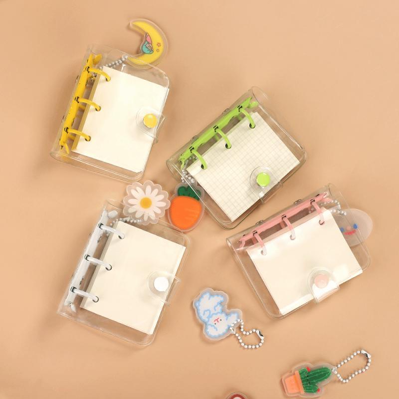 1 set Bìa Kẹp Tài Liệu Bằng Pvc Trong Suốt 3 Lỗ Sáng Tạo Tiện Dụng