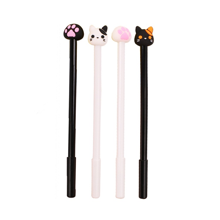 Set 4 Bút Mực Nước Hình Chân Mèo Dễ Thương