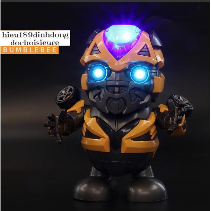 Đồ chơi Dance hero robot bumblebee nhảy vui nhộn có nhạc có đèn tặng kèm pin (ảnh thật kèm video)