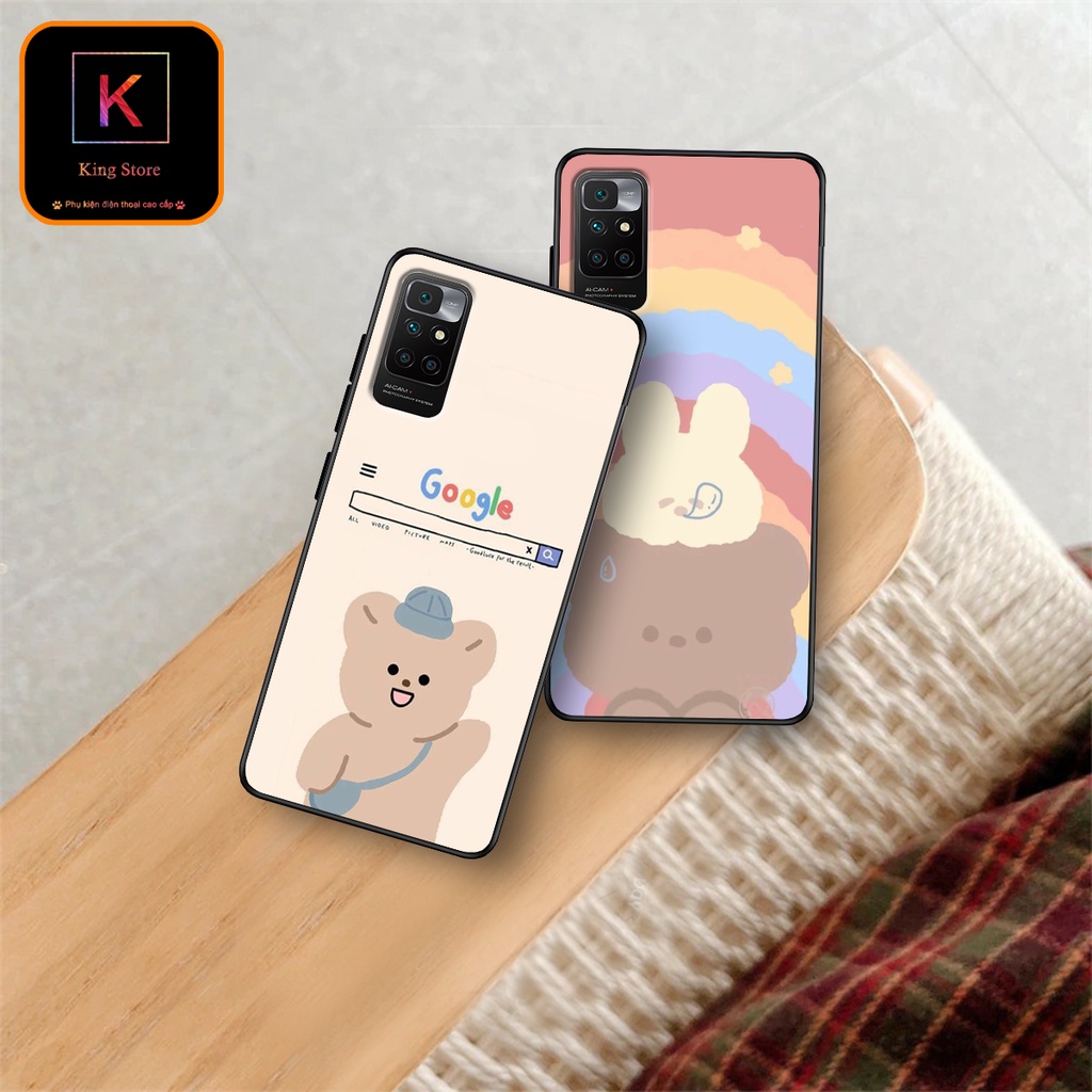 Ốp lưng Xiaomi Redmi 10 - Redmi 10A - Redmi 10C - Ốp in hình gấu bear ngộ nghĩnh