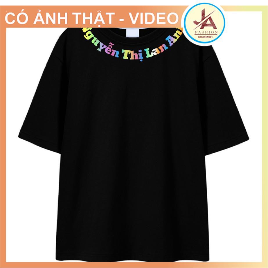 Áo thun tay lỡ IN THEO YÊU CẦU  phong cách ADLV form rộng unisex COTTON- in hình- in phản quang từ 40kg-80kg JASHOP