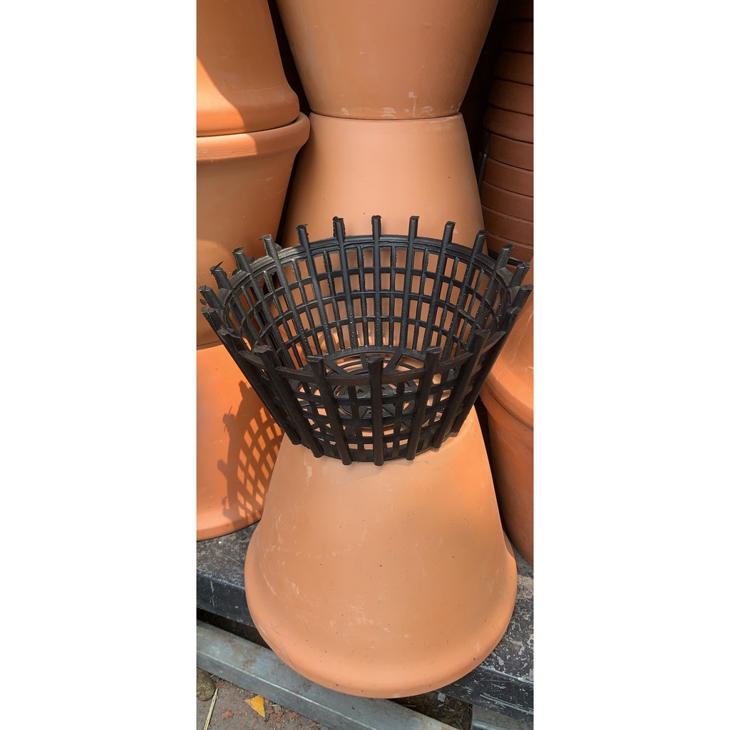 Bộ 10 chậu giả gỗ nan phụ đường kính 18cm