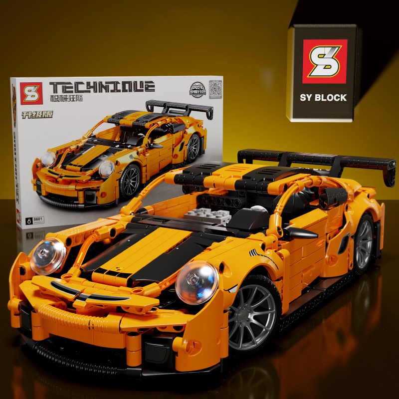 Đồ Chơi Lắp Ráp Mô Hình Siêu Xe Porsche 911 GT3 RS SY8601 Điều Khiển Từ Xa RC Với 1220 PCS,Tỉ Lệ 1:14