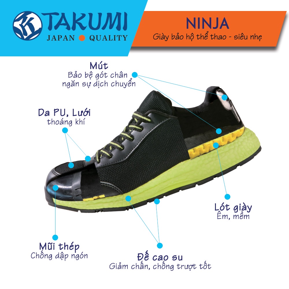 Giày Bảo Hộ Takumi Ninja Thể Thao | BigBuy360 - bigbuy360.vn