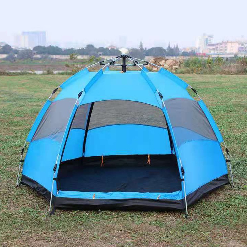 [Dày dặn 2 lớp] Lều cắm trại Riocamping 4-6 người lều tự bung 2 lớp chống UV
