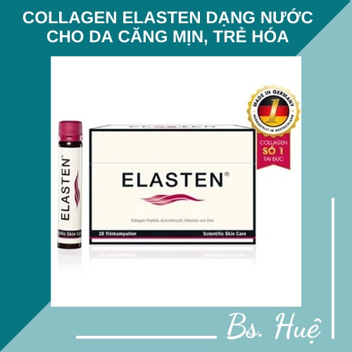 Collagen Elasten dạng nước cho da căng mịn, trẻ hóa Hộp x28 ống