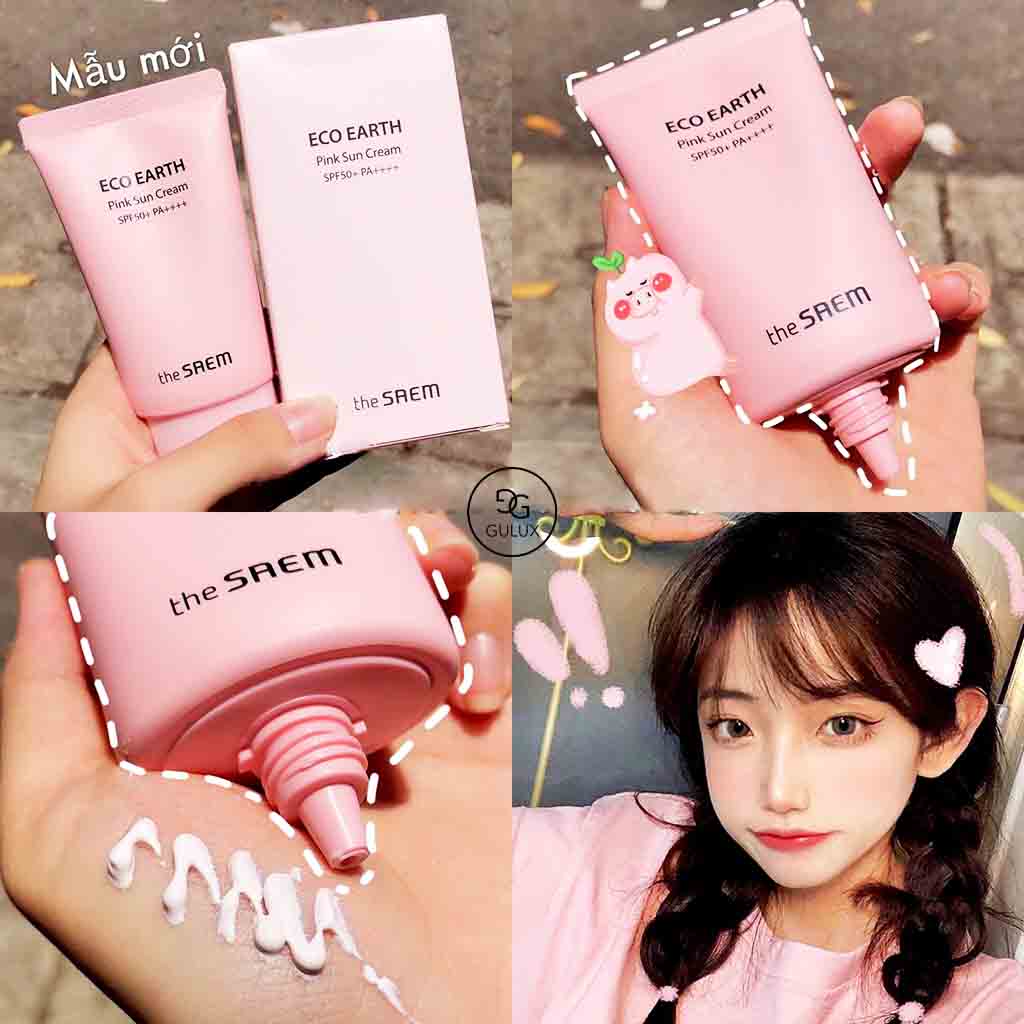 Kem chống nắng the saem eco Eco Earth Power 2IN1, Kem chống nắng nâng tone cho mọi loại da
