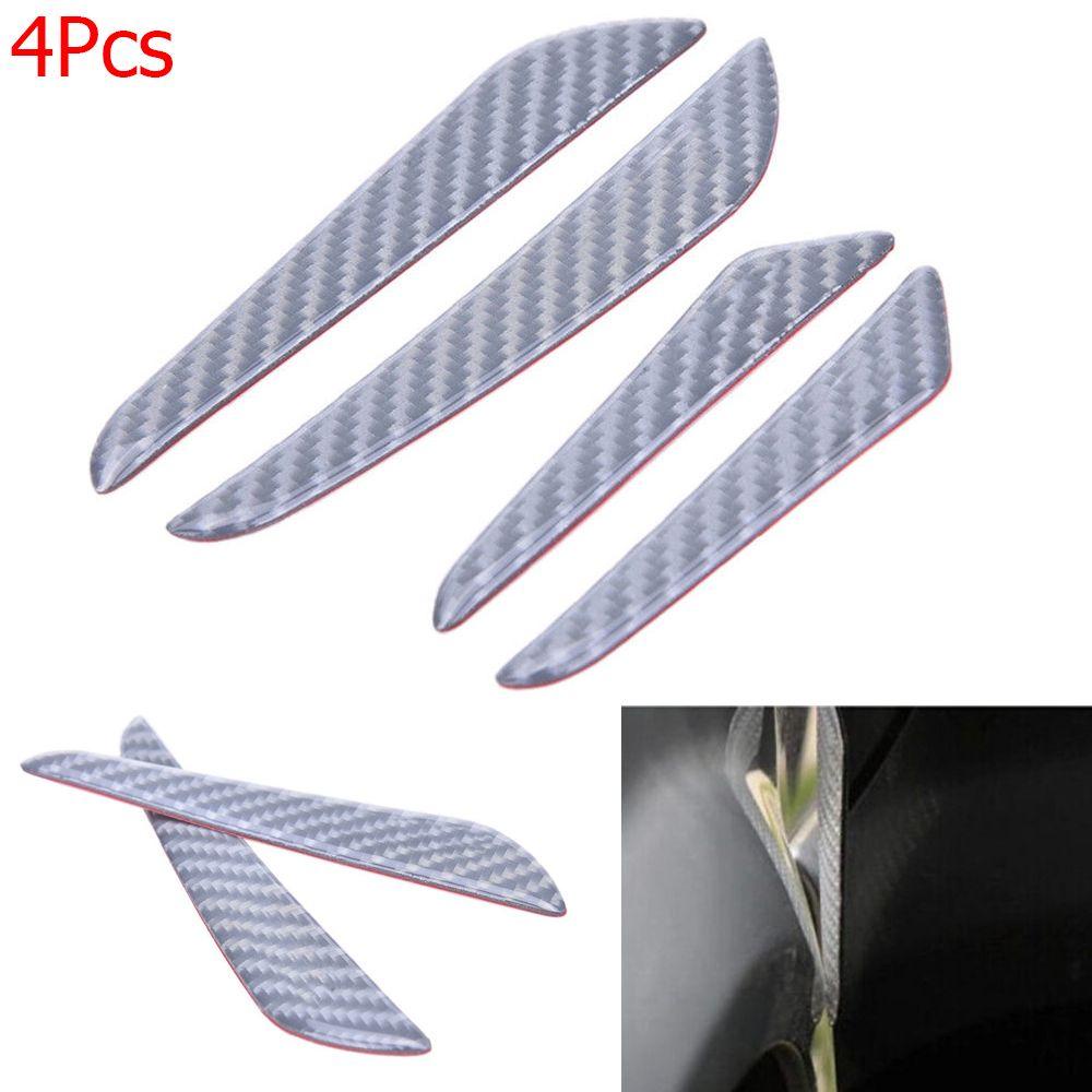 Set 4 Miếng Dán Sợi Carbon Bảo Vệ Mép Cửa Xe Hơi Chống Trầy Xước